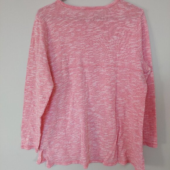 St Johns Bay Long Sleeve Tunic Top Women's XLarge Pink - Picture 2 of 9